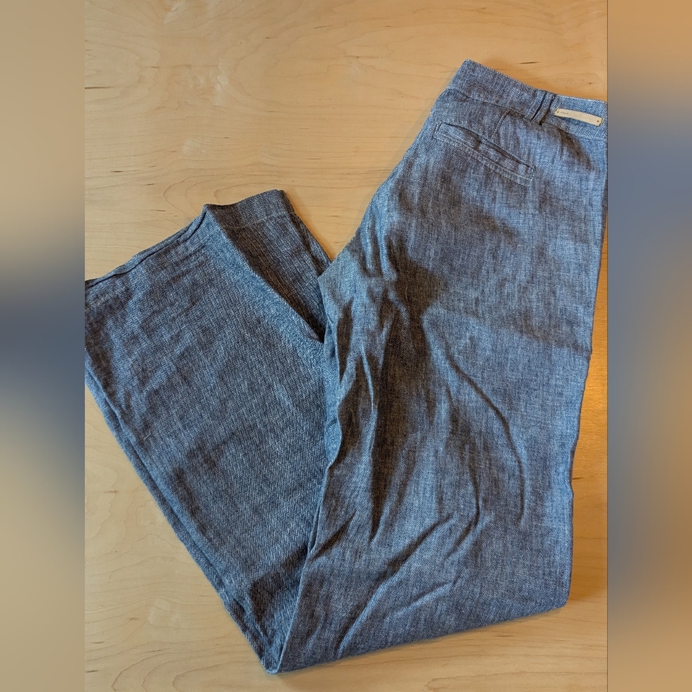Pilcro Blue-Gray Herringbone Pants